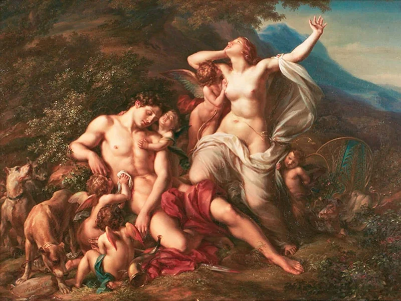 1793-August von Kloeber - Morte di Adone
